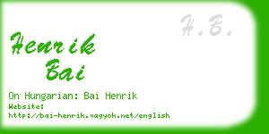 henrik bai business card